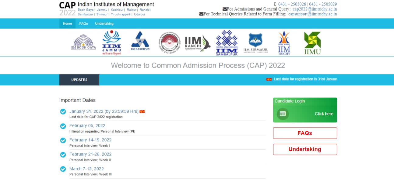 IIM CAP 2022 PI Dates, Shortlisting, Selection Process, Centres, Cut Off